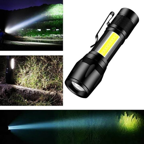 2 Mini Lanterna Iluminação Luz Led Lateral Portátil Usb