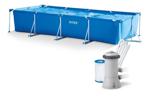 Piscina Rectangular Frame Intex + Bomba 450x220