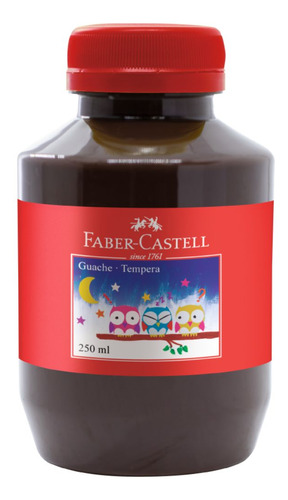 Tinta Guache Grande 250ml Faber-castell Cores Vibrantes Cor Marrom