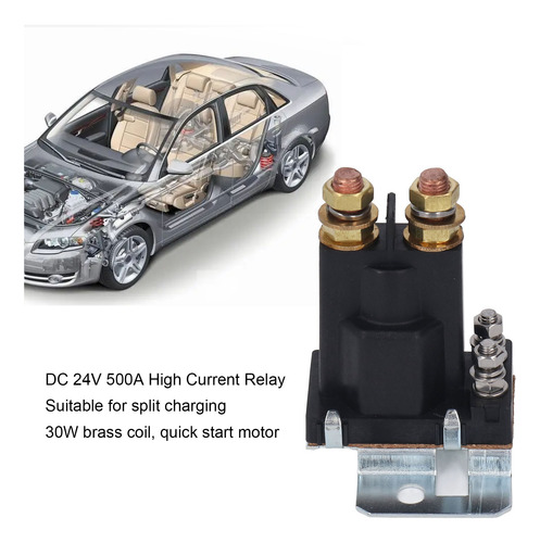 Relé De 2 Terminales Dc 4v 500a, Batería Doble De Alta Corri