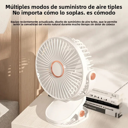 Ventilador Recargable Usb Con Luz