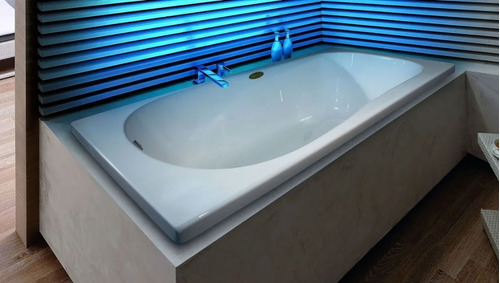 Imagen 3 de 5 de Bañera Acrilico Sanitario Aquaglass Aruba 160x70