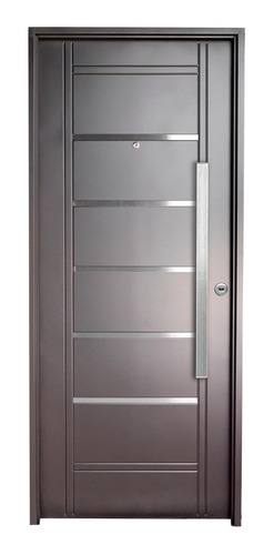 Imagen 2 de 7 de Puerta Chapa Inyectada 80x200 Barral Rectangular M2610