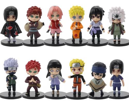 Naruto Shippuden Set 12 Figuras Colección Cosplay Anime 