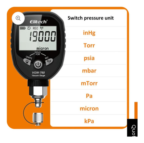Vacumetro Digital Marca Elitech