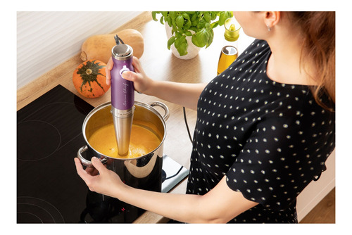 Imagen 7 de 9 de Hand Blender Metalizado Violeta Sencor Mini Batidora