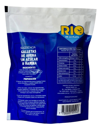 Avena Laminada Instantánea Río De La Plata 400 Grs