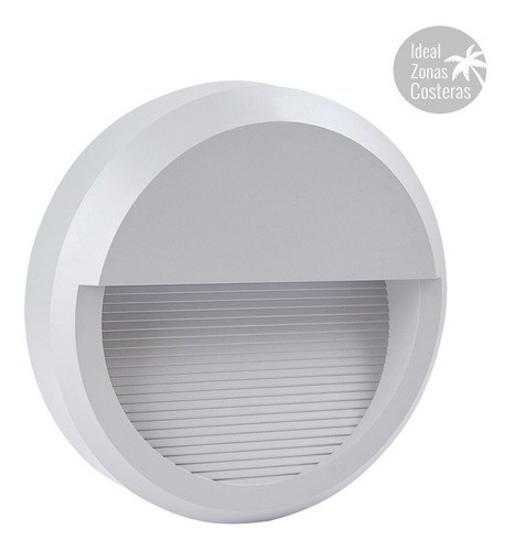 Imagen 2 de 7 de Lámpara Para Muro Redonda Exterior 9,5w Luz Cálida