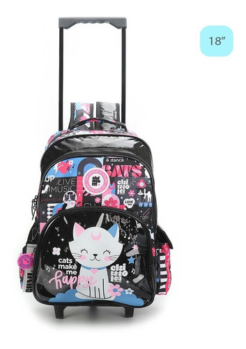 Imagen 1 de 5 de Mochilas Escolares Carrito Niñas Chimola 18 Impermeables