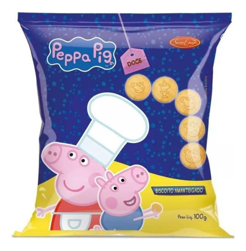 Biscoito Peppa Pig Bolacha 10 Pacotes Com 100 Gramas Cada