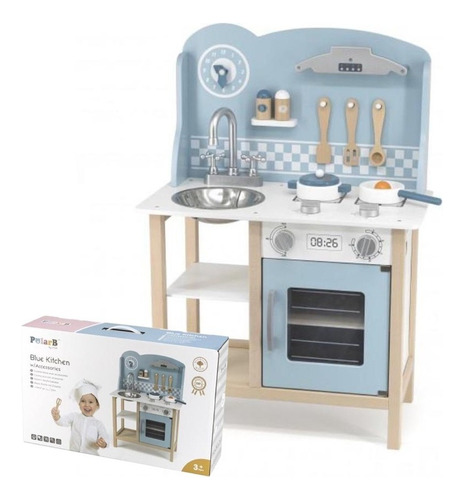 Cocina Infantil Polar B Con Accesorios Color Azul