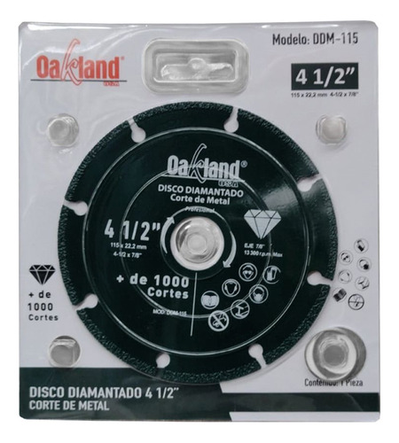 Disco Diamantado 4.1/2x7/8 G120 T-29 Corte Metal