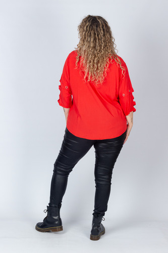 Blusa Poplin Mujer Manga 3/4 Onara Ninon Talle Grande