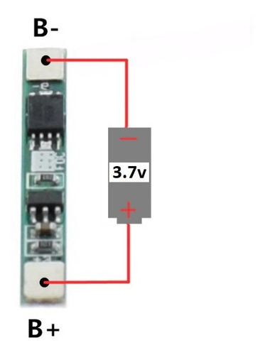 Imagem 3 de 9 de Placa Proteção Bateria Lítio 18650 1s 3,7v 3a Bms - 2 Un.