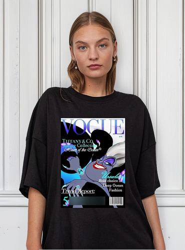 Remera Unisex Ursula Portada Personaliza Sirenita Aesthetic