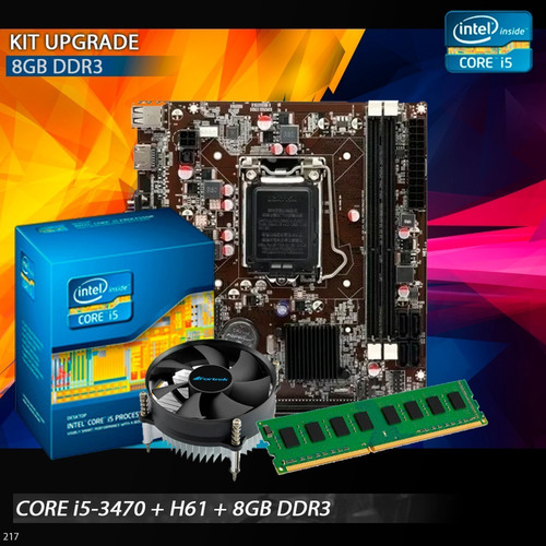 Kit Processador I5 - 3470 + Placa Mãe H61 + 8gb Ddr3 + Nfe
