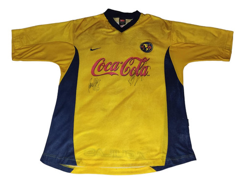 Jersey América 2000 Firmada Iván Zamorano Luis Hernández 