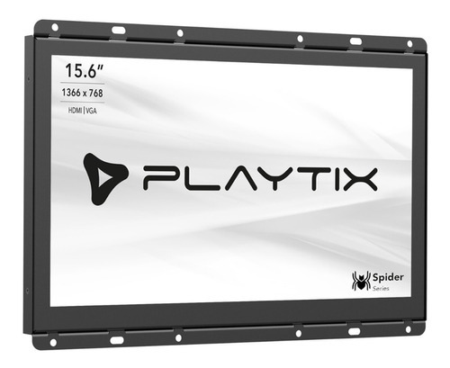 Monitor Touch Screen 15.6 Open Frame Capacitivo Multitoque Cor Preto 110v/220v Playtix SP4G156I7-1.0