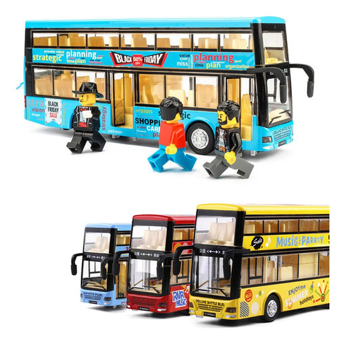 Ônibus De Dois Decks Série 1/32 De Carros Urbanos Modernos