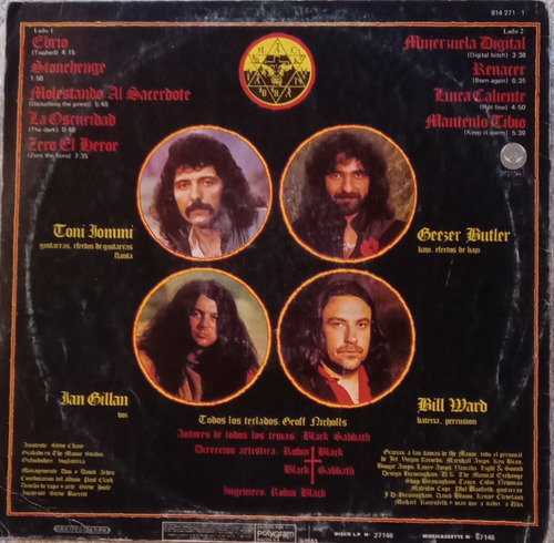 Black Sabbath Born Again Ian Gillan Tommy Iommi (Usado)
