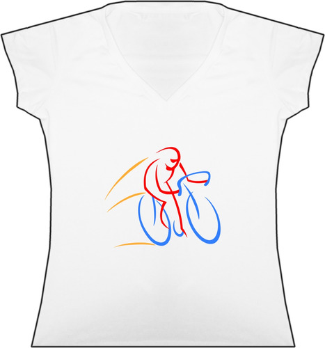 Blusa Dama Bicicleta Ruta Cicla Camiseta Bca Tienda Urbanoz