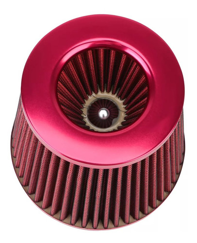 Filtro Aire Inducción Cónico Universal Alto Flujo Frio Rojo