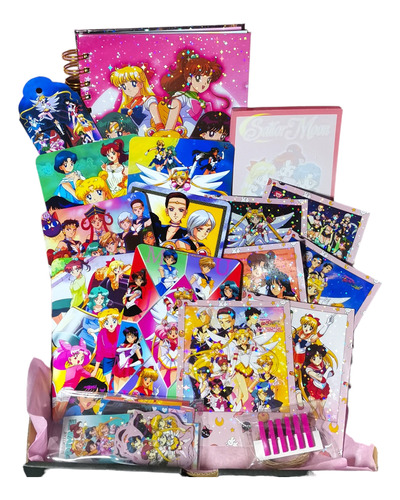 Sailor Moon Pack Holografico Cuaderno Polaroid + Anime 90