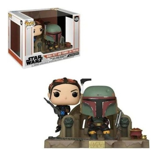 Boneco Funko Pop Boba Fett y Fennec en el trono 486 Star Wars
