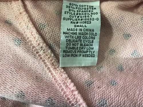 Sudadera Para Mujer Dama Corazones Escote En V Rosa Casual S (Usado)