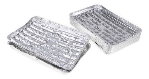 20 Piezas Papeles Desechables De Aluminio Bandeja De