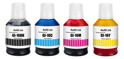 Pack 4 Tinta Alternativa Para Canon Gi-16 Gi16 Gx6010 Gx7010