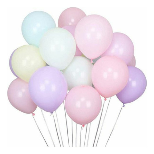 100 Unidades - Balões Bexiga Candy Colors/tons Pastel - N° 9