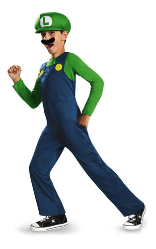 Disfraz Para Niño Luigi Clásico Talla Sma(4-6)- Halloween