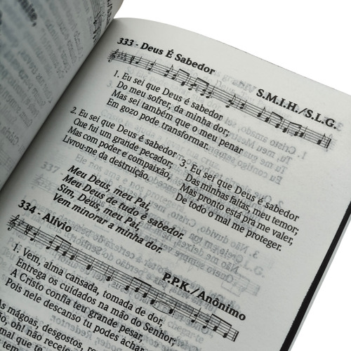 Cantor Cristão Com Letra E Pautas Musicais - Pequeno Brochura Preto