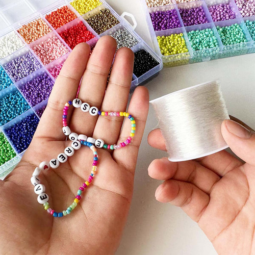 Hilo Elastico Para Pulsera 0.8 Mm Transparente 800 Mtrs