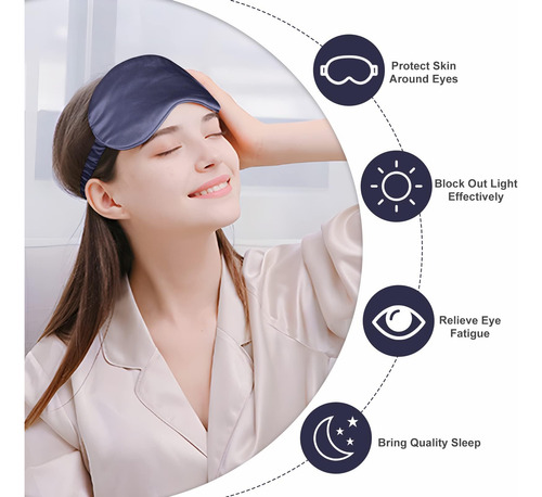 Silk Sleep Mask Mask Mask Con Los Ojos Vendados Con Relleno