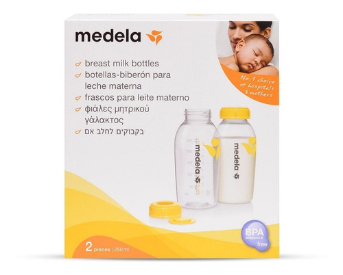 Frasco / Recipiente Para Leite Materno 250ml C/2 Medela