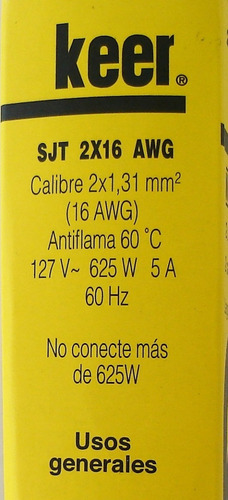 Extencion Electrica 30 Mts Uso Rudo Marca Keer