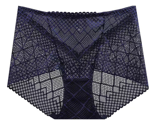 Calzoncillos De Encaje Transpirables Para Mujer De Cintura A