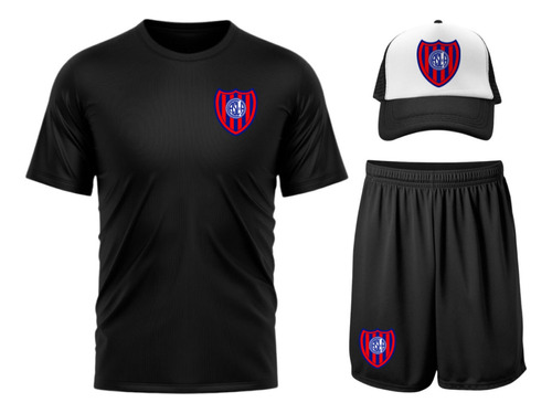 Conjunto Deportivo Remera + Short + Gorra - San Lorenzo