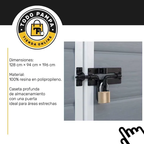 Deposito De Jardin Exterior Caseta 128 × 94 × 196