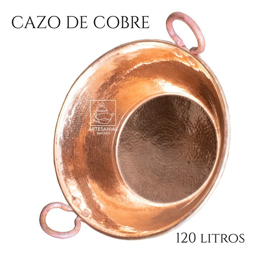 Cazo De Cobre Artesanal Capacidad 120 Litros Grueso