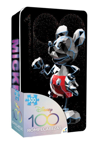 Rompecabezas Lata Metal Mickey 100 Aniversario