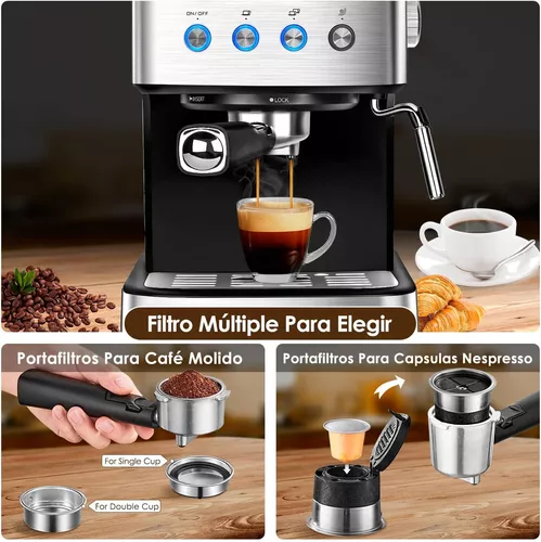 Cafetera Espresso Automática Para Cápsulas De Nespresso Vertuo Coffee Plata