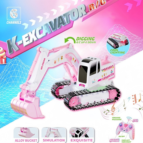 Excavadora De Control Remoto 1:24 Coche De Juguete