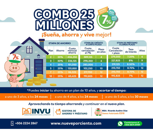Imagen 4 de 10 de Invu Planes Costa Rica, Financiamiento Seguro Plan Invu 7%