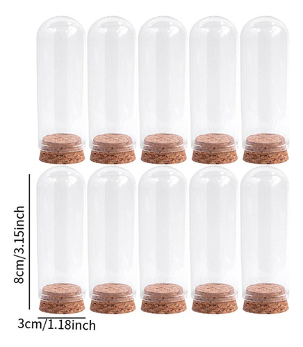 Nuevo 10 Peças Cúpulas De Vidro Frascos De Sino Cloche Com
