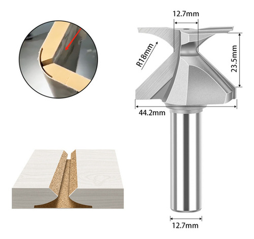 S R18/r30 Shank Woodworking Router Bit Double Flute R