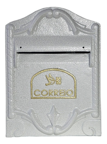 Caixa De Correio Preto Prata / Correspondência Luxo Colonial P/ Parede  Muro Ou Portão (medida Frontal 38x28 Cm )