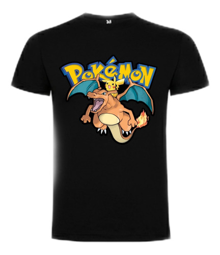 Polera Pokémon Charizard  100% Algodón 